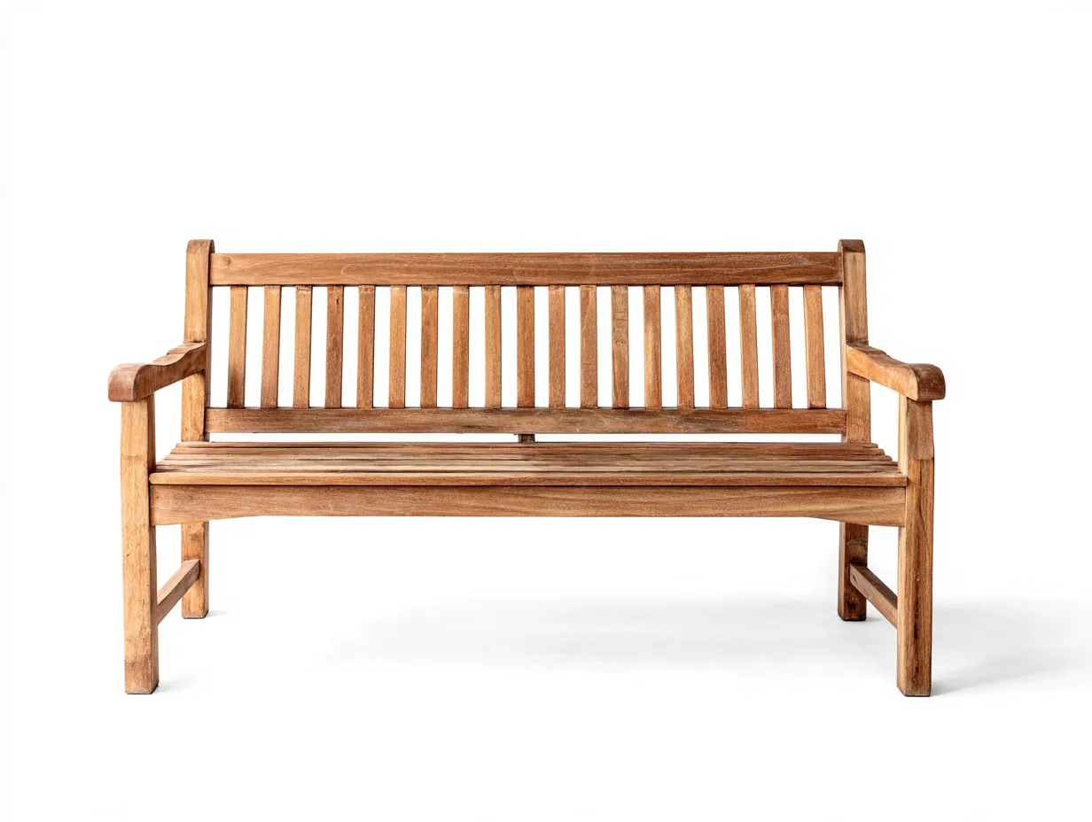 Gartenbank - Holz - 148 x 59 x 91 cm - Naturbraun - Klassischer Gartenstil-Havenuphub