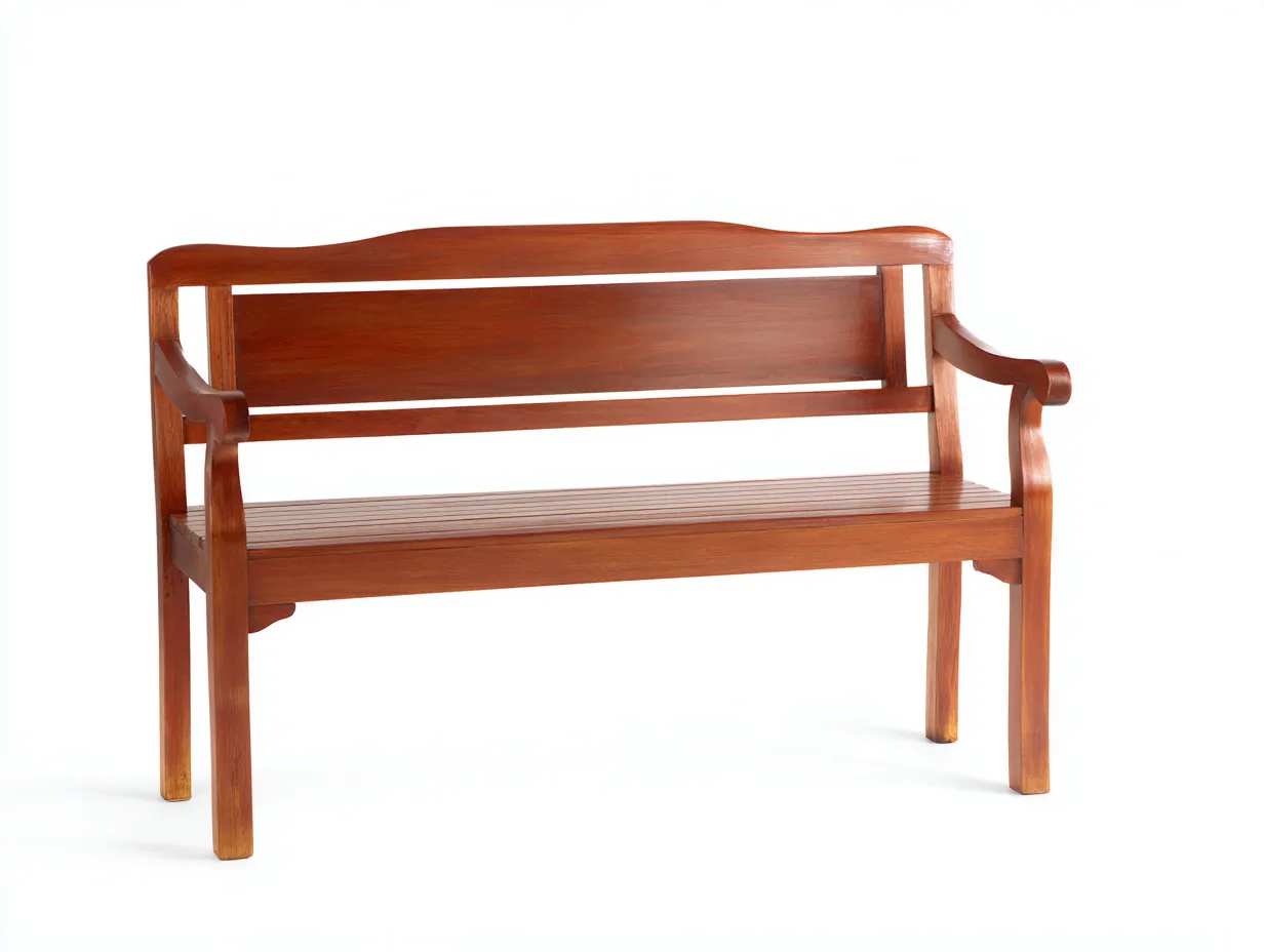 Gartenbank - Holz - 134 x 58 x 90 cm - Rotbraun - Klassischer Landhausstil-Havenuphub