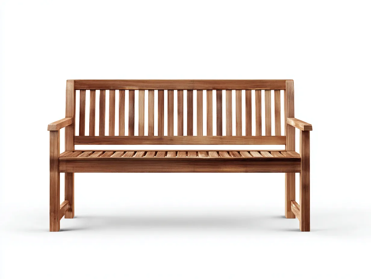 Gartenbank - Holz - 128 x 62 x 89 cm - Naturbraun - Klassischer Landhausstil-Havenuphub