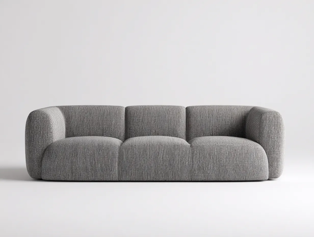 3 Sitzer Sofas Sofa-Stoff-224 x 98 x 77 cm-Grau-Modern-Havenuphub