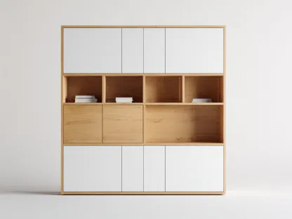 Estanterías madera 160x40x180 cm color roble-blanco apto para salón diseño moderno con puertas-Havenmyhub