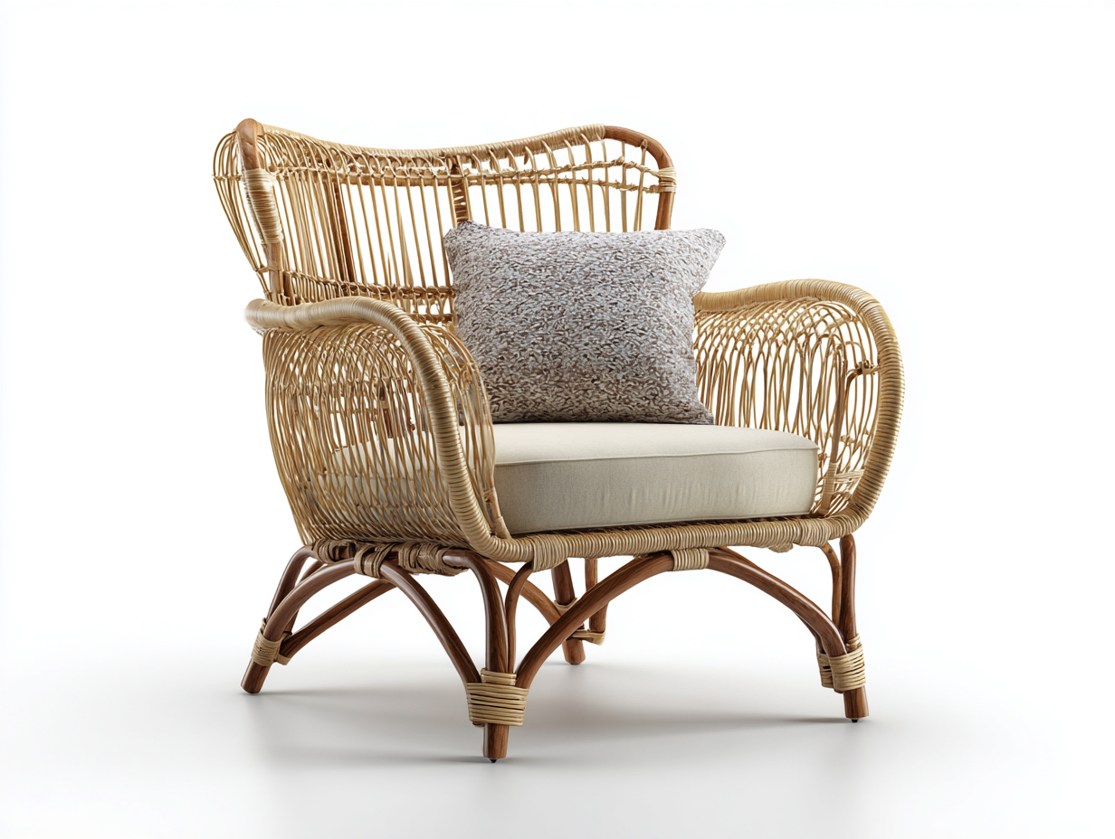 Sillones de ratán 80x75x85 cm - marrón-beige - diseño natural-Havenmyhub