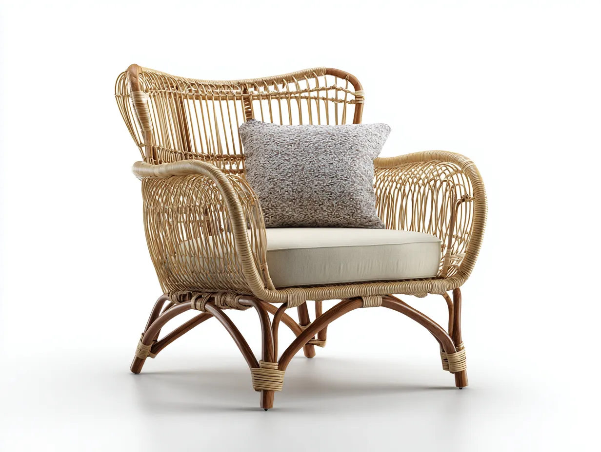 Sillones de ratán 80x75x85 cm - marrón-beige - diseño natural-Havenmyhub