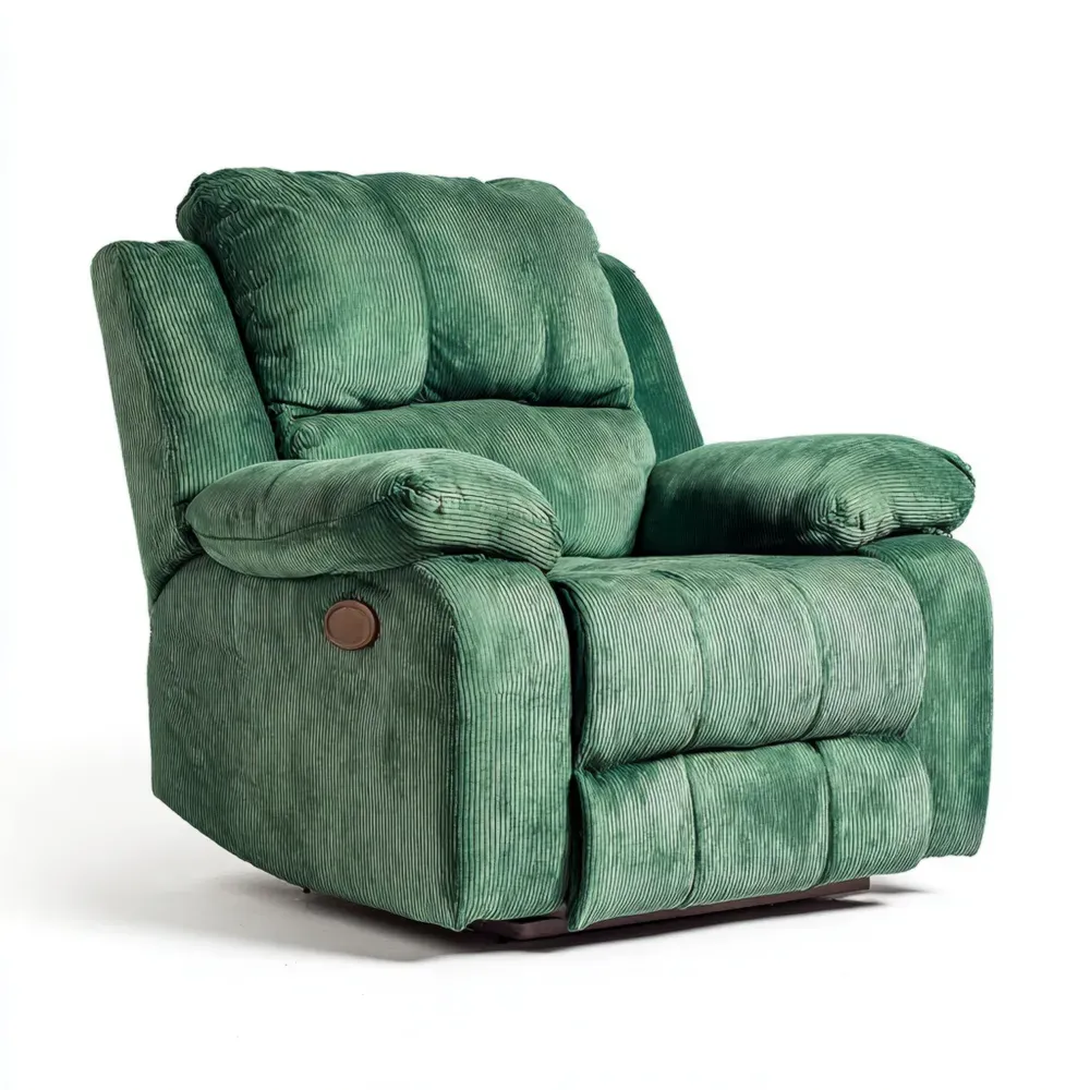 Grüner Relaxsessel mit Cord-Samt-Polsterung Verstellbar 85x90x100 cm