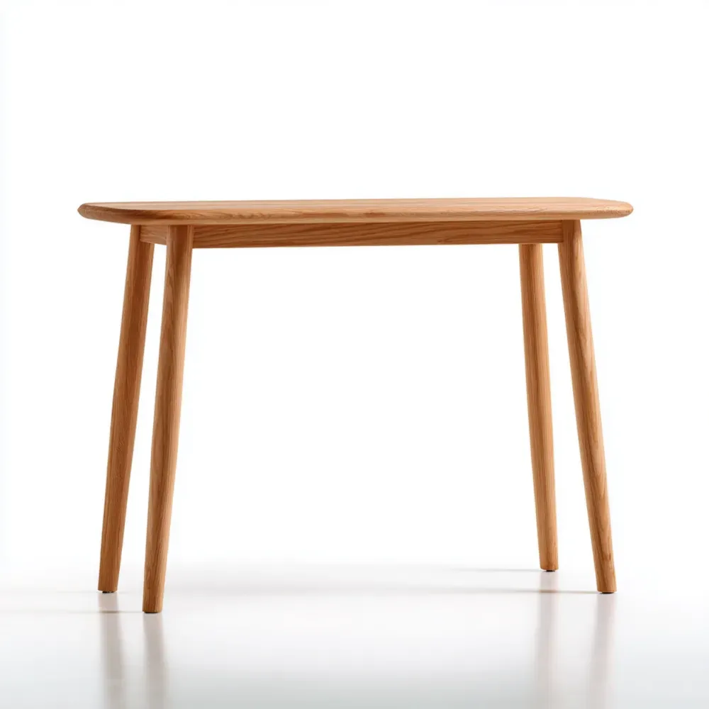 Mesa de madera maciza 120x40x75 cm - Natural - Diseño minimalista