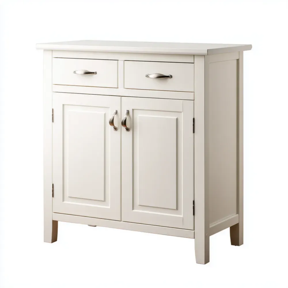 Armario de Almacenamiento de Madera 80x85x40 cm – Blanco