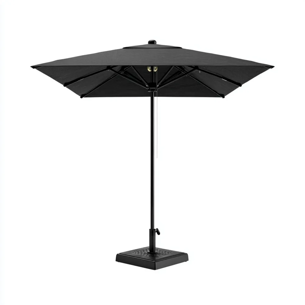 Sombrilla de Patio Negra 250x250x240 cm Tela Resistente a UV-Lumviy