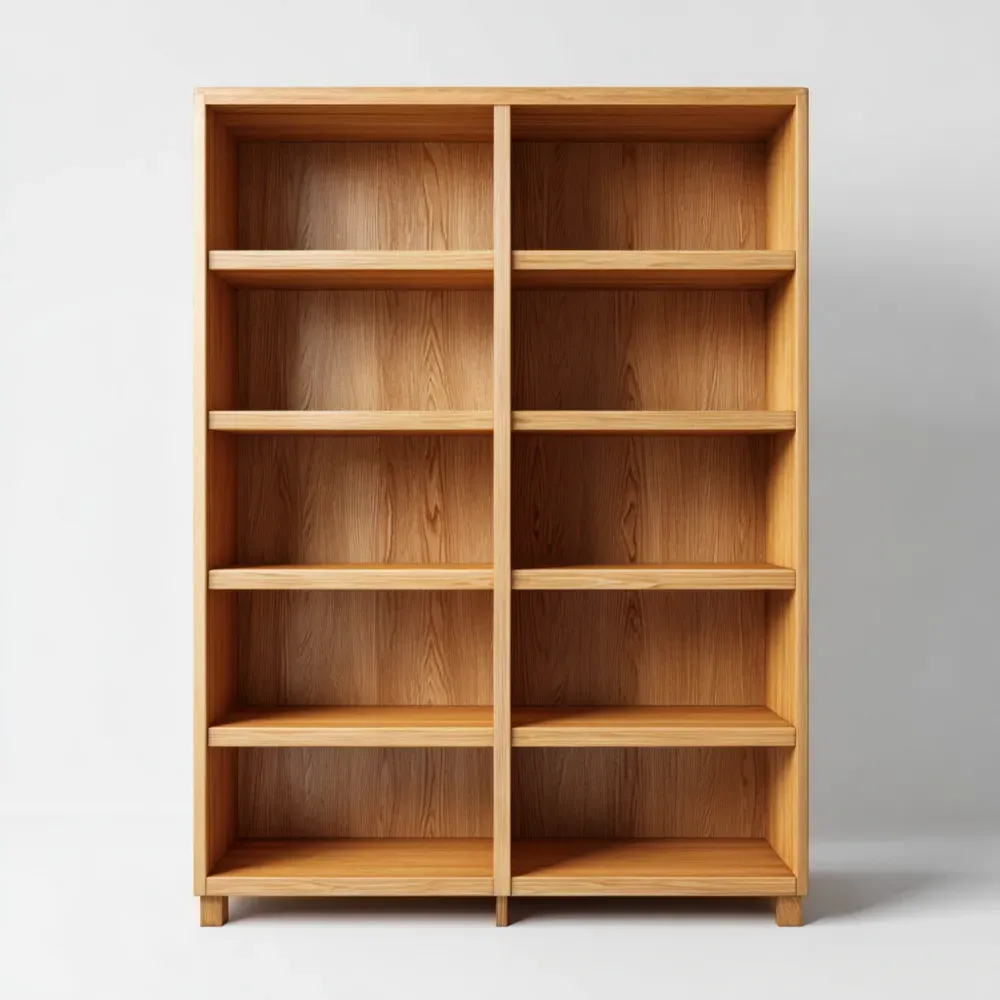 Estantería de madera 180x120x35 cm – Roble – Estilo minimalista-Lumviy