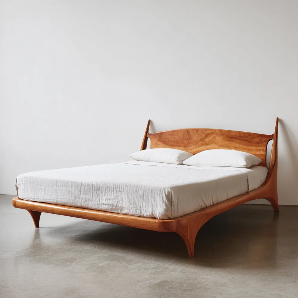 Cama Doble Madera 200x160x90 cm - Marrón - Diseño Moderno-Lumviy