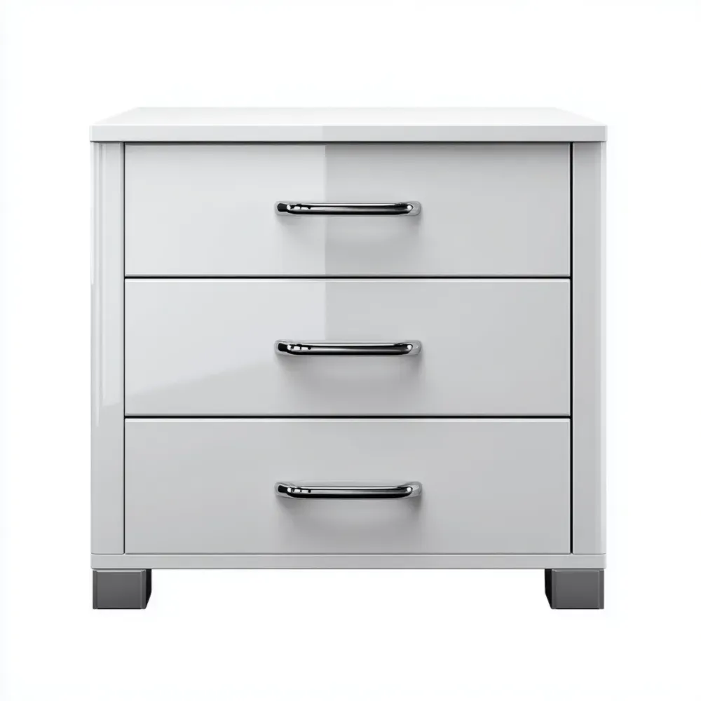 Cajonera 3 cajones 60x40x70 cm – Blanco – Diseño Moderno-Finehomly