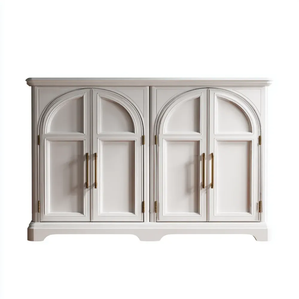 Aparador de Madera 150x40x90 cm - Blanco - Estilo Clásico-Finehomly