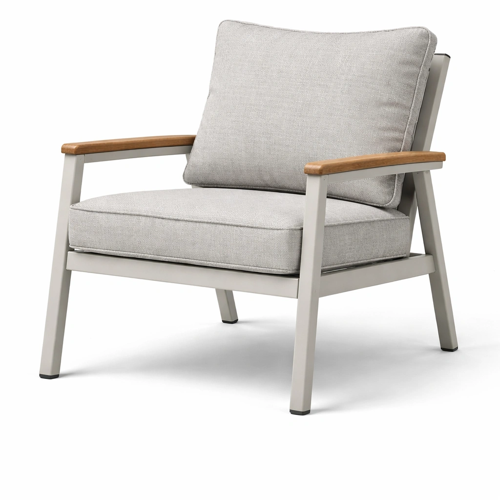 Fauteuil contemporain tissu avec accoudoirs bois design pur-drovaryn