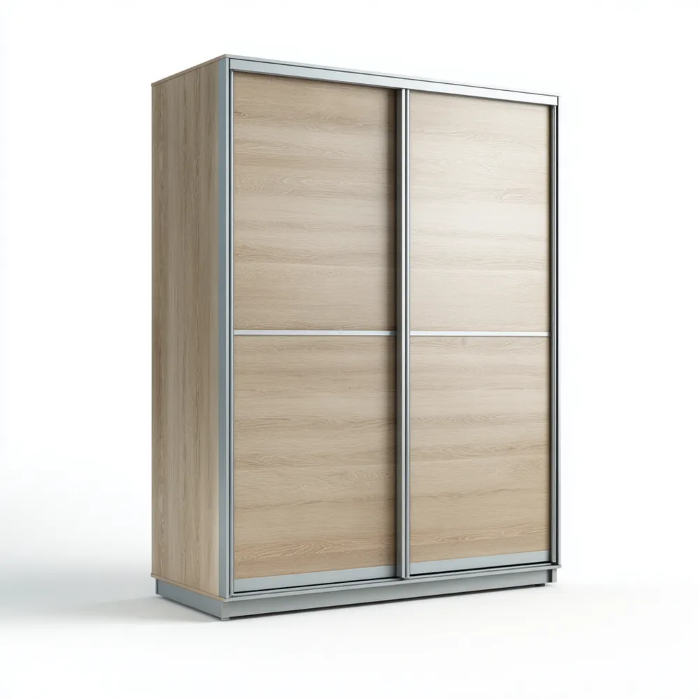 Armario de Puertas Correderas 150x200x60 cm Madera de Roble - Diseño Moderno