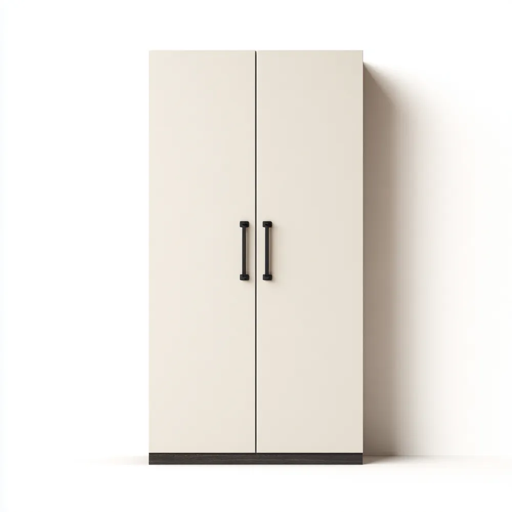 Armario de Puertas Batientes 100x180x50 cm - Blanco - Diseño Minimalista