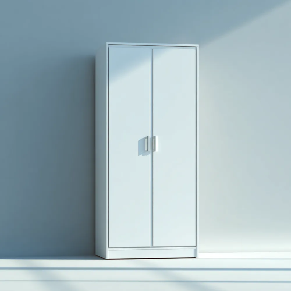 Armario de madera 180x80x50 cm - Diseño moderno en Blanco