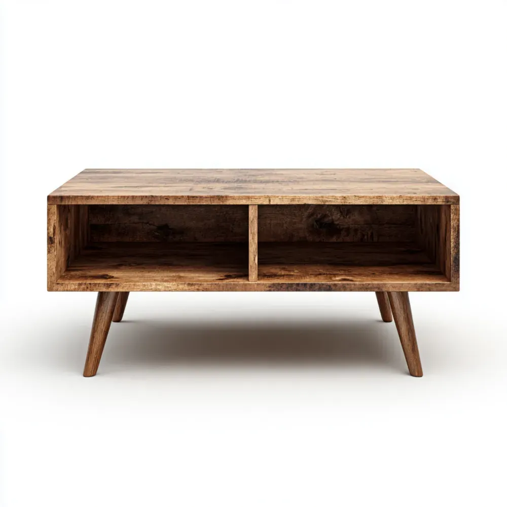 Mesa de Centro de Madera 100x50x40 cm - Marrón - Estilo Escandinavo