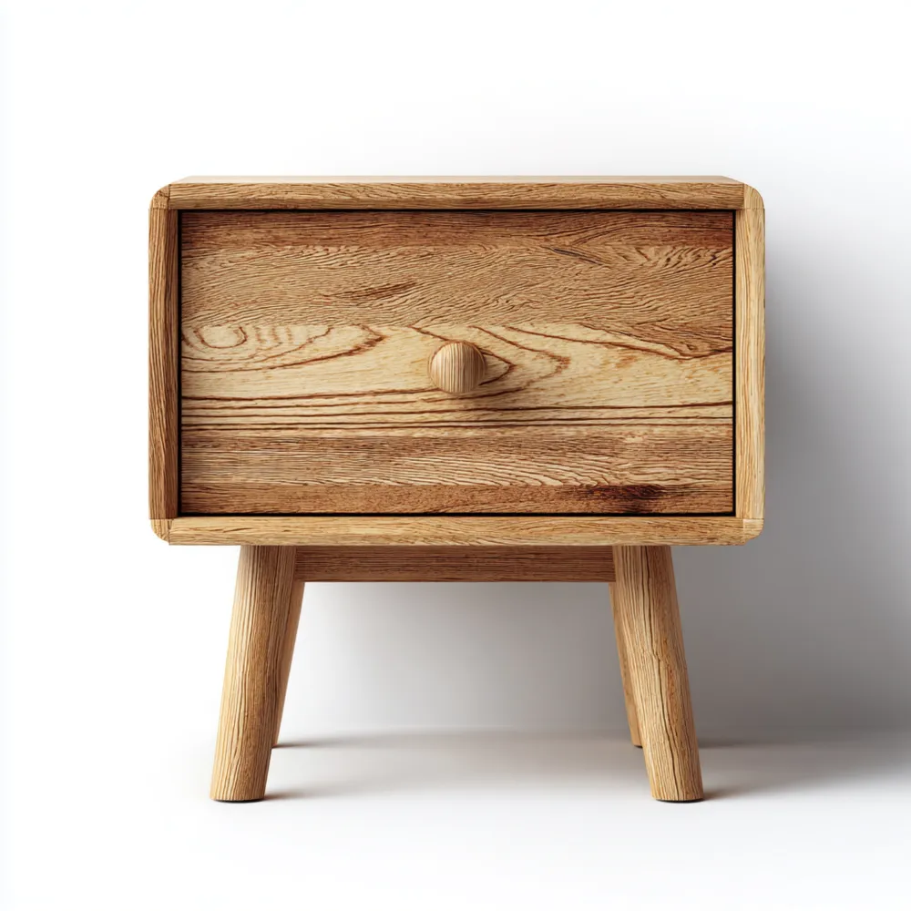 Mesita de Noche de Madera de Roble 40x30x50 cm - Diseño Escandinavo-Cournhaus