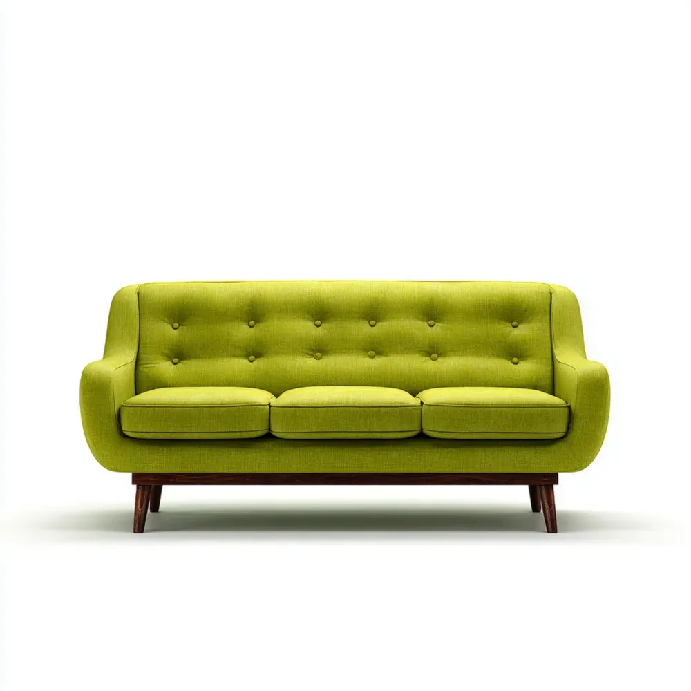 Sofá de tres plazas 200x90x85 cm – Verde – Tela Moderna-Wynnahome
