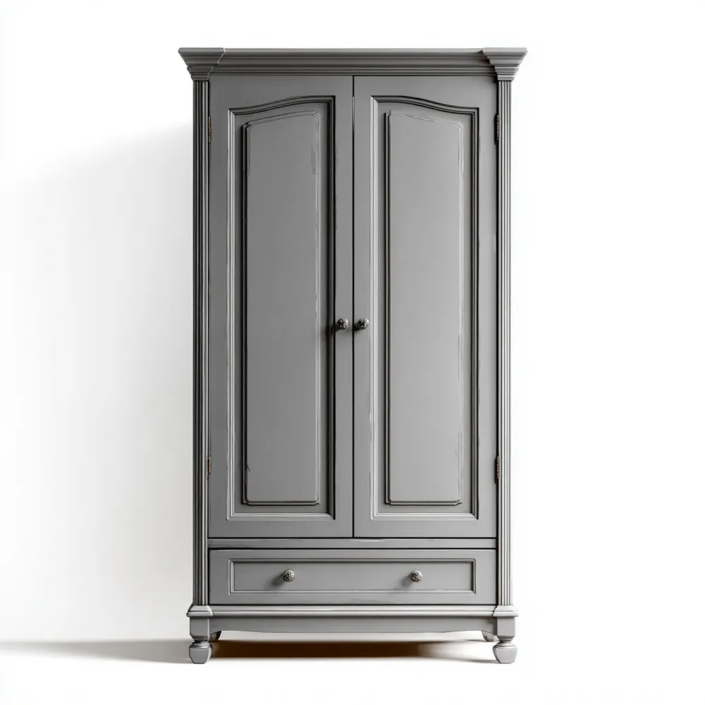 Armario de Madera 190x100x50 cm – Gris Clásico-Wynnahome