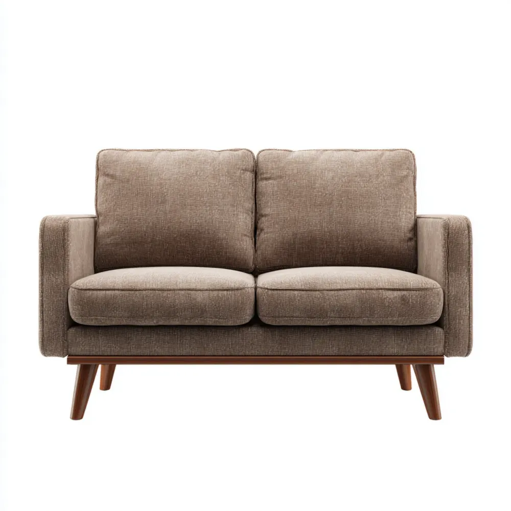 Sofá de dos plazas 140x90x85 cm - Marrón - Estilo Moderno-Wynnahome