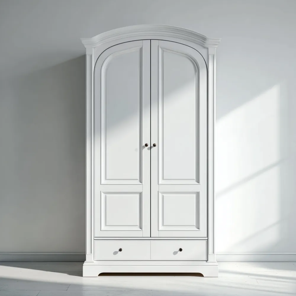 Armario de Madera 90x50x180 cm - Blanco - Diseño Clásico-Wynnahome