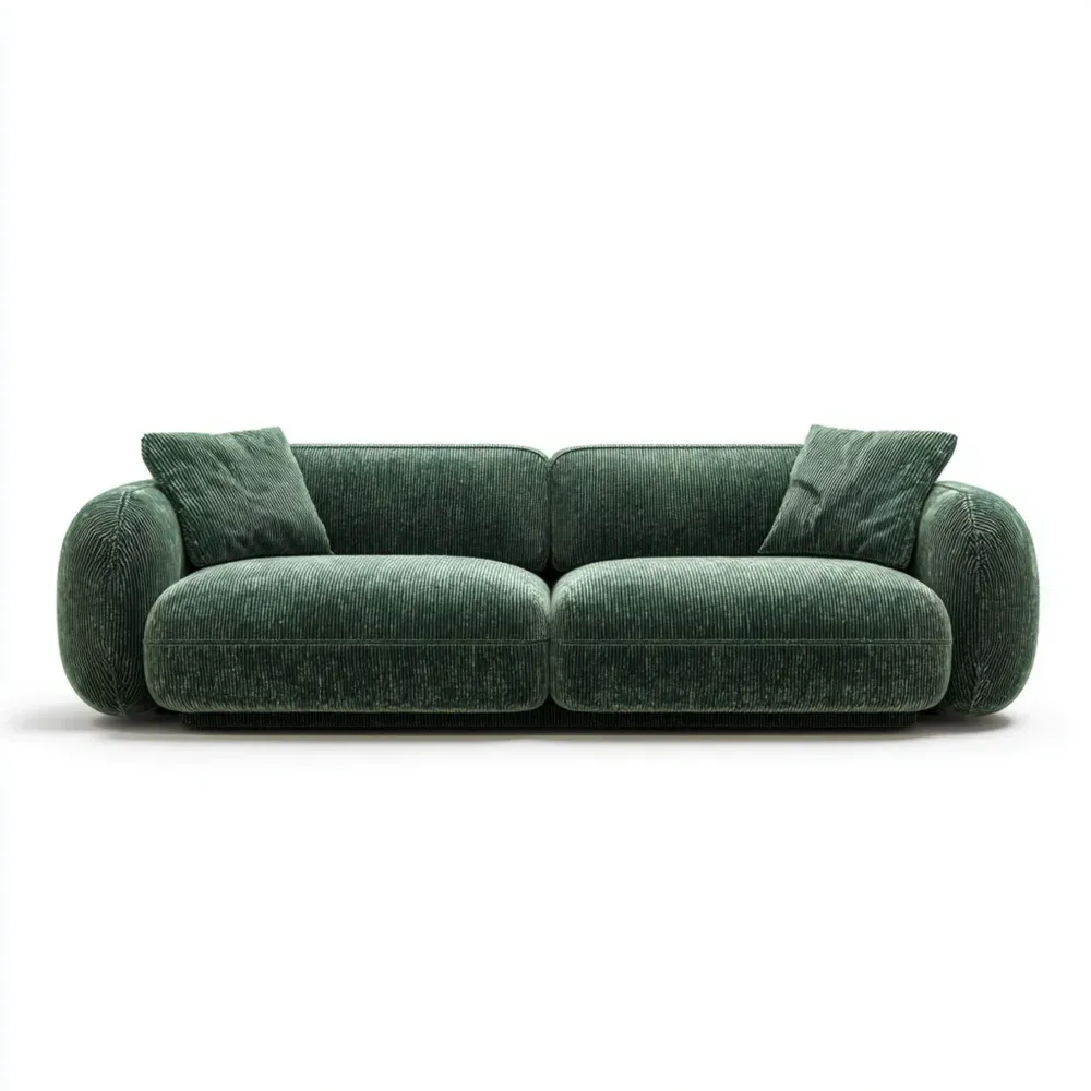Sofá de Tela 220x100x80 cm – Verde – Diseño Contemporáneo-Wynnahome