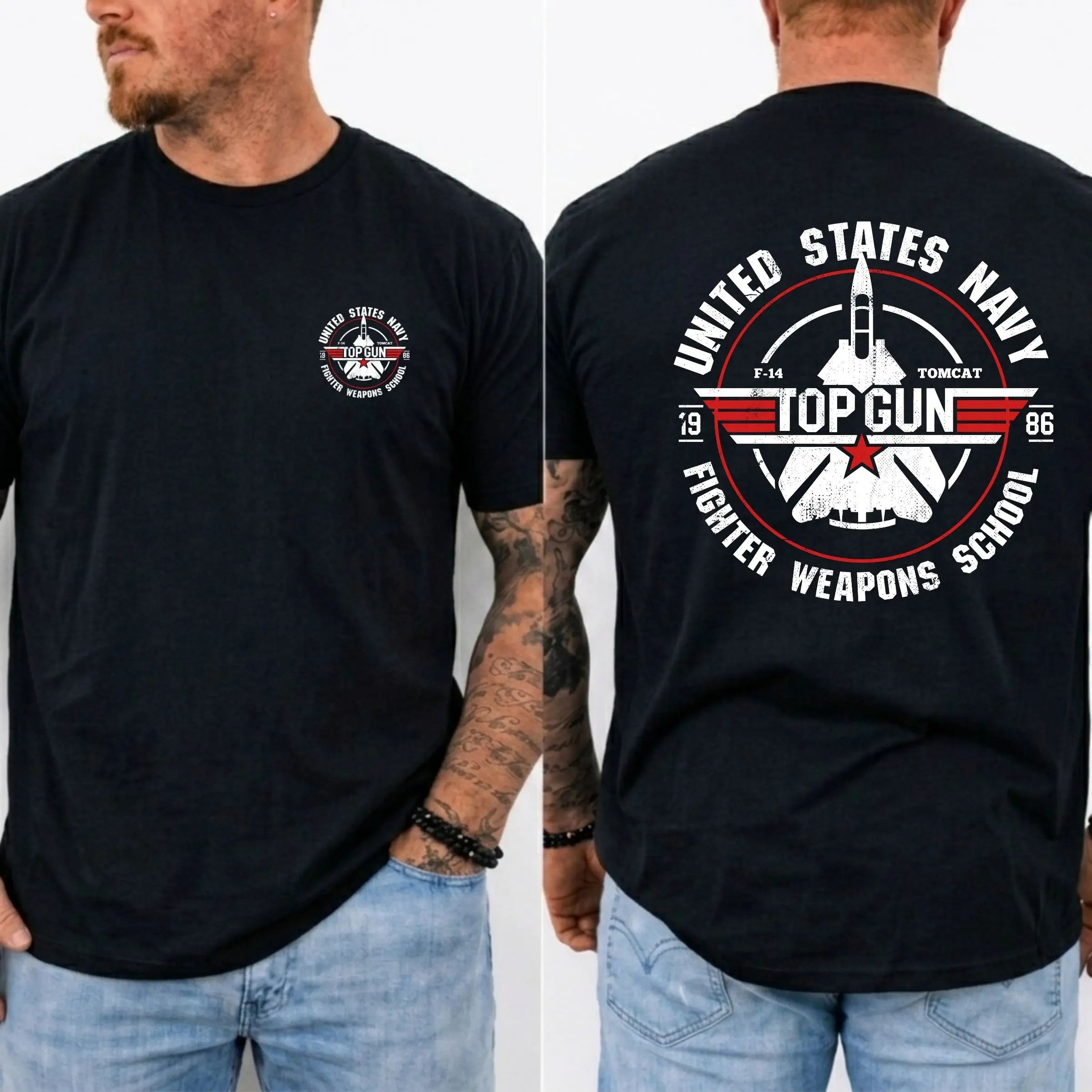 T0p Gun Vintage 80s Fighter Pilot Graphic Tee, Retro Military Aviation T-Shirt, Navy Fighter Jet Unisex Cotton Shirt