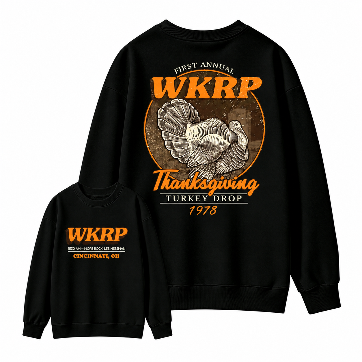 First Annual Turkey Drop Two Sides T-shirt, Thanksgiving Vintage Tee, Graphic Streetwear Tee