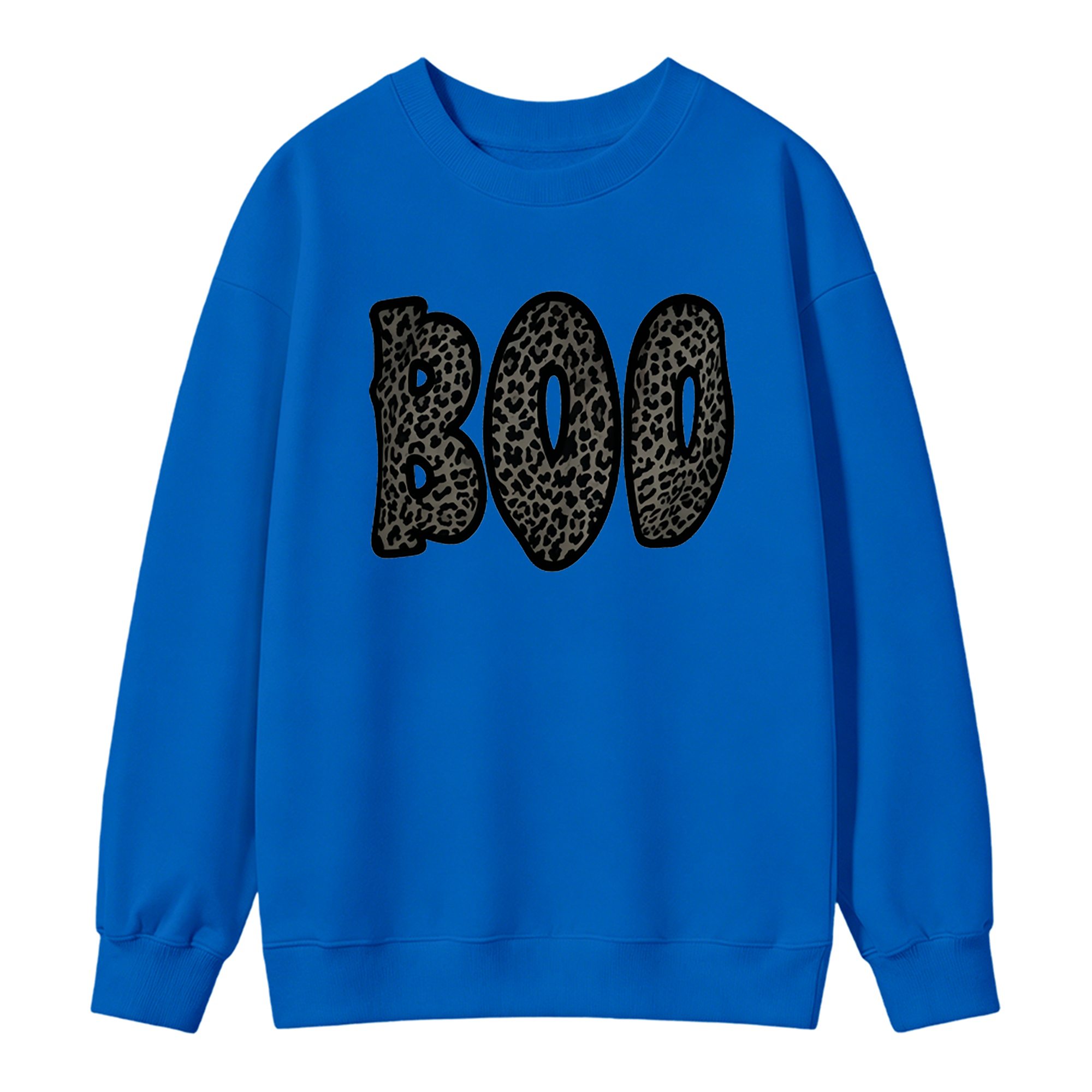 Cheetah Boo Sweatshirt – Cute Leopard Print Ghost Halloween Graphic Crewneck, Cozy Fall Sand Pullover