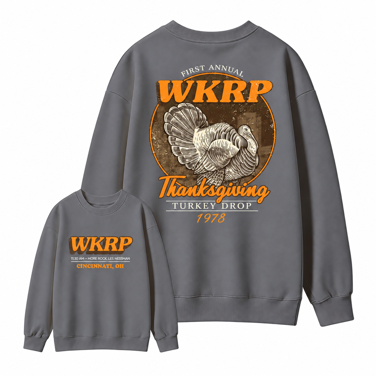 First Annual Turkey Drop Two Sides T-shirt, Thanksgiving Vintage Tee, Graphic Streetwear Tee