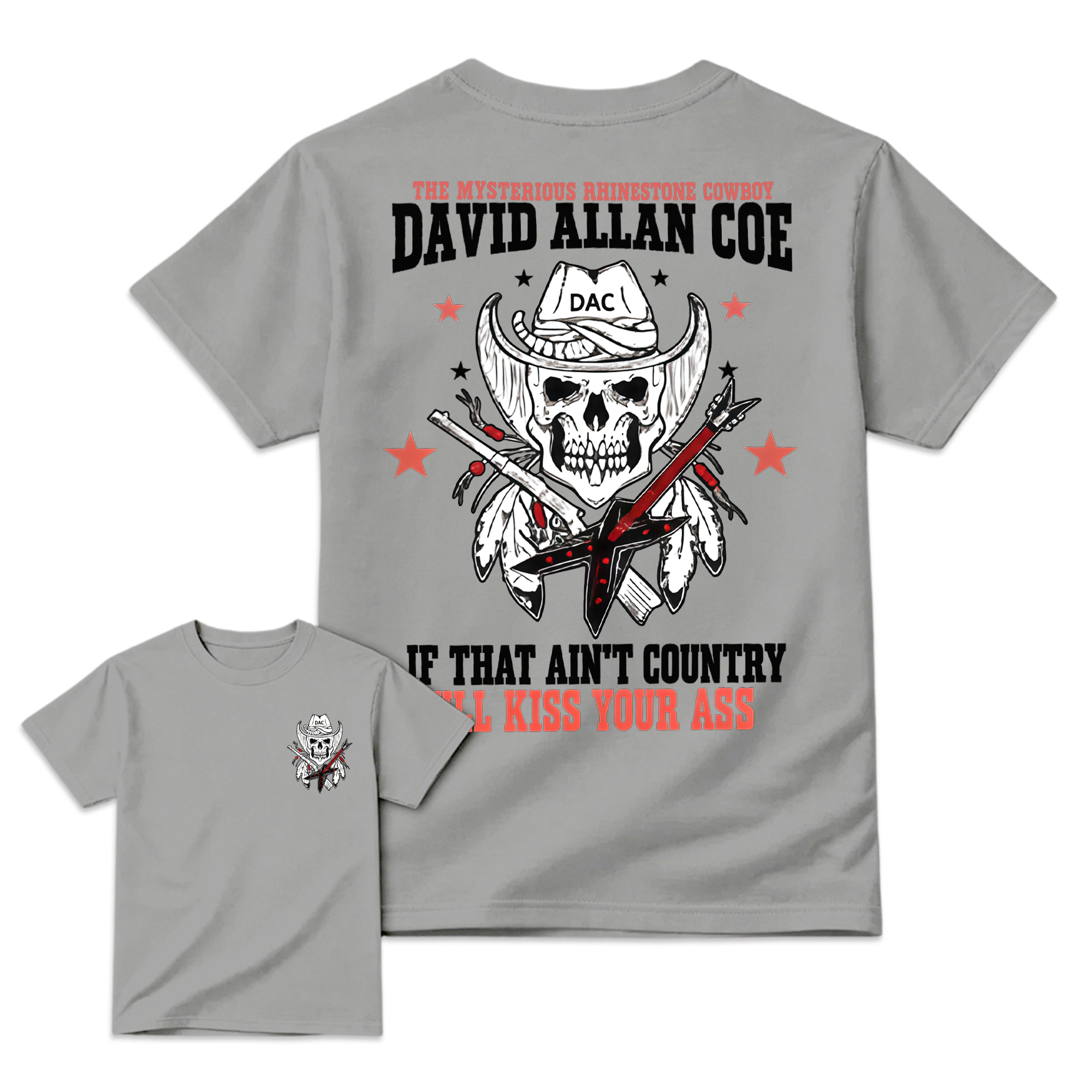 David Allan Coe Skull & Cowboy Guitar Graphic Tee – Outlaw Country Legend Limited Edition Shirt 