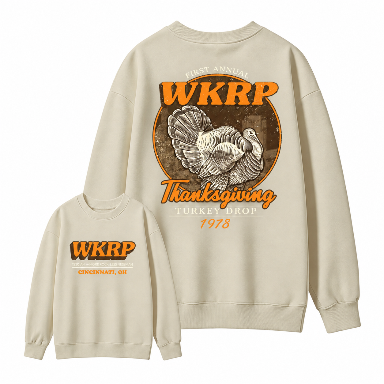 First Annual Turkey Drop Two Sides T-shirt, Thanksgiving Vintage Tee, Graphic Streetwear Tee