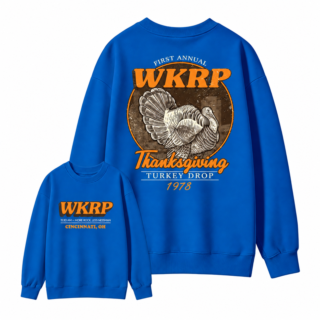 First Annual Turkey Drop Two Sides T-shirt, Thanksgiving Vintage Tee, Graphic Streetwear Tee