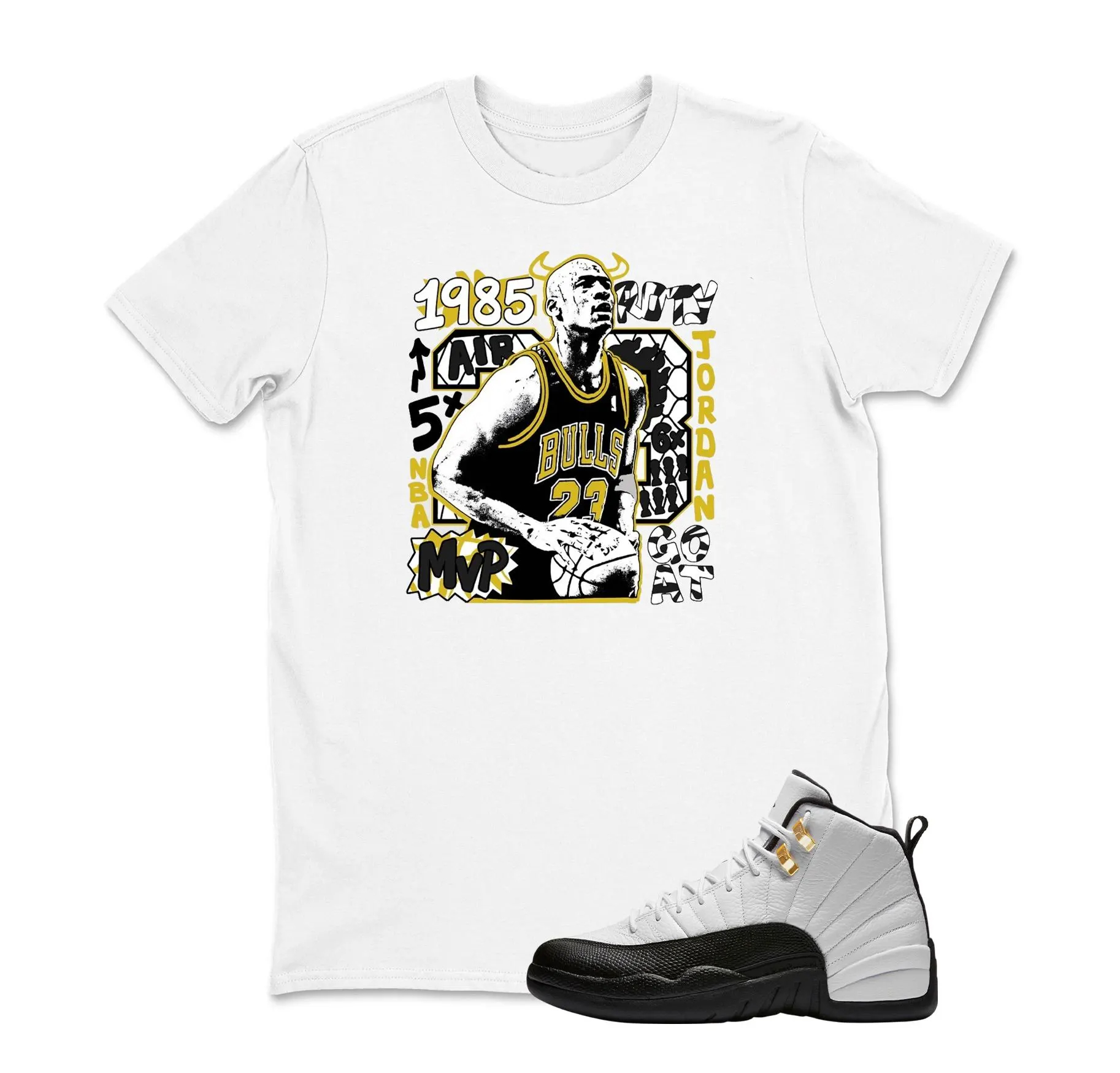 MJ Bulls Tee to Match the Jordan 12 Retro Taxi