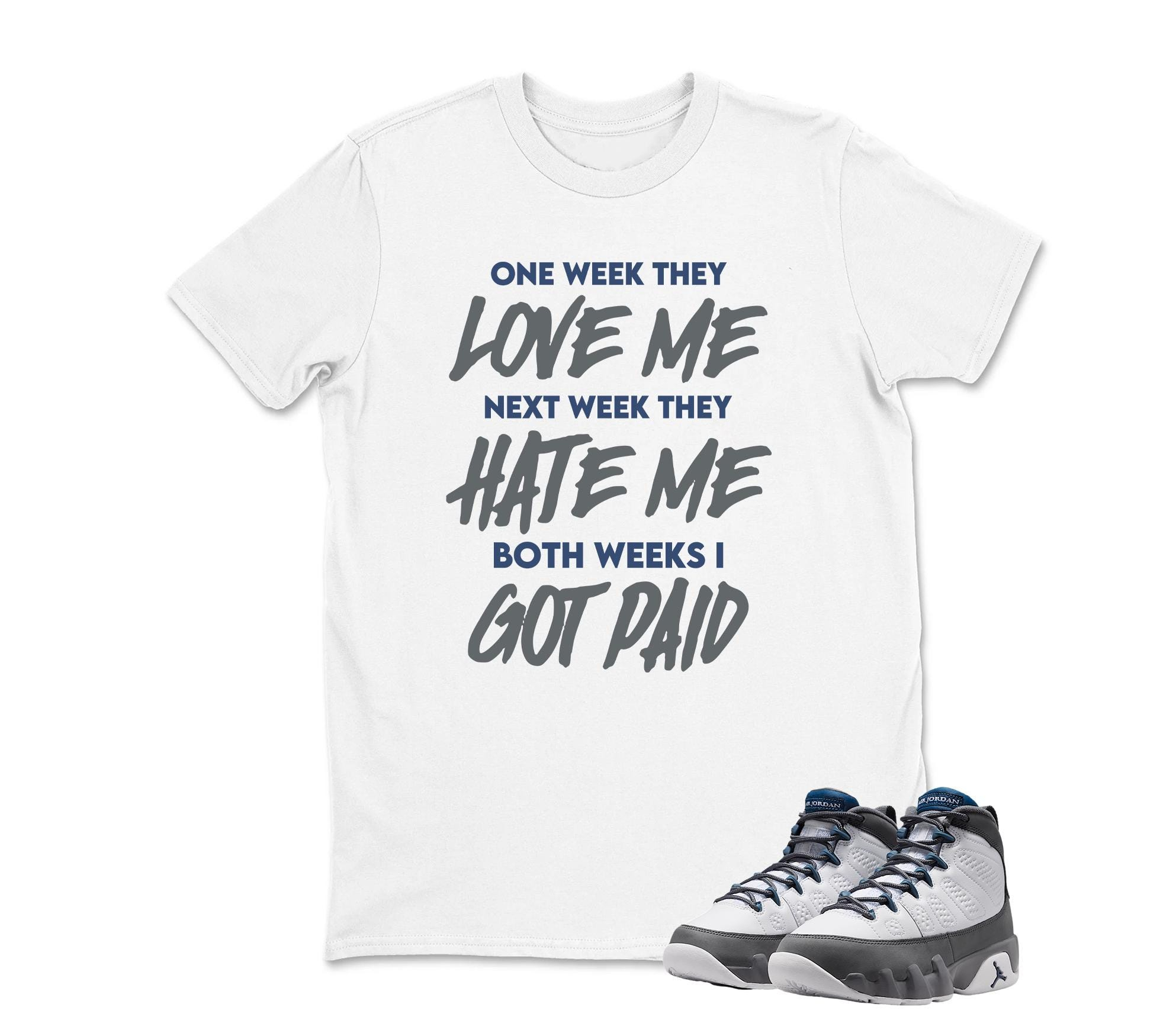 Love Me - Sneaker Tees To Match Retro Jordan 9 Flint Grey