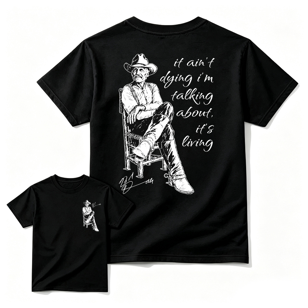 Vintage Western Movie Shirt, Front Back Print Sand Unisex Top
