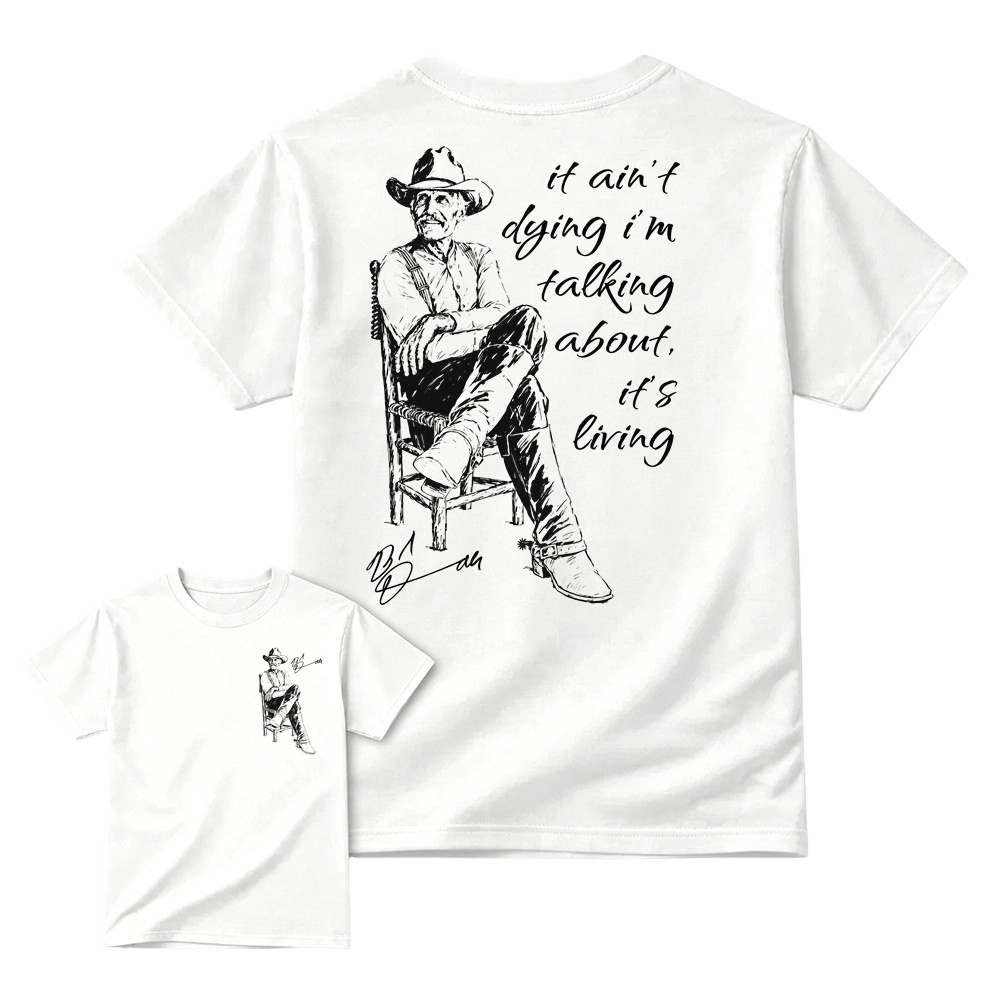 Vintage Western Movie Shirt, Front Back Print Sand Unisex Top