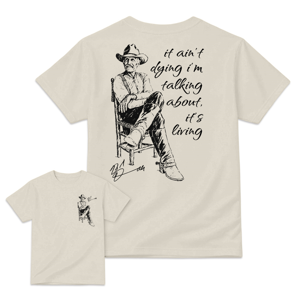 Vintage Western Movie Shirt, Front Back Print Sand Unisex Top