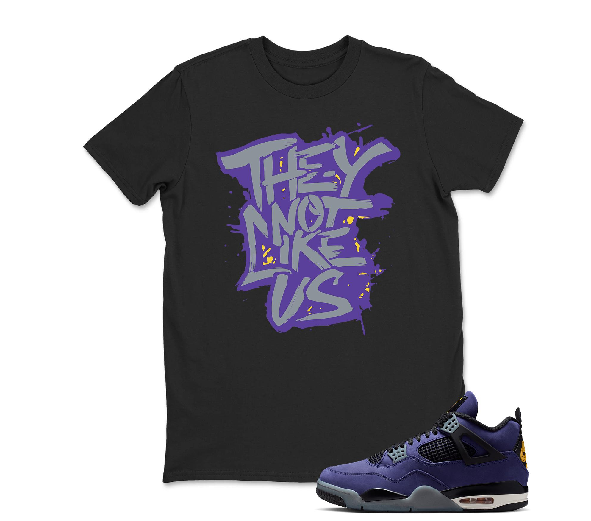 They Not Like US Sneaker Shirt Black to Match Jordan 4 Imperial Purple