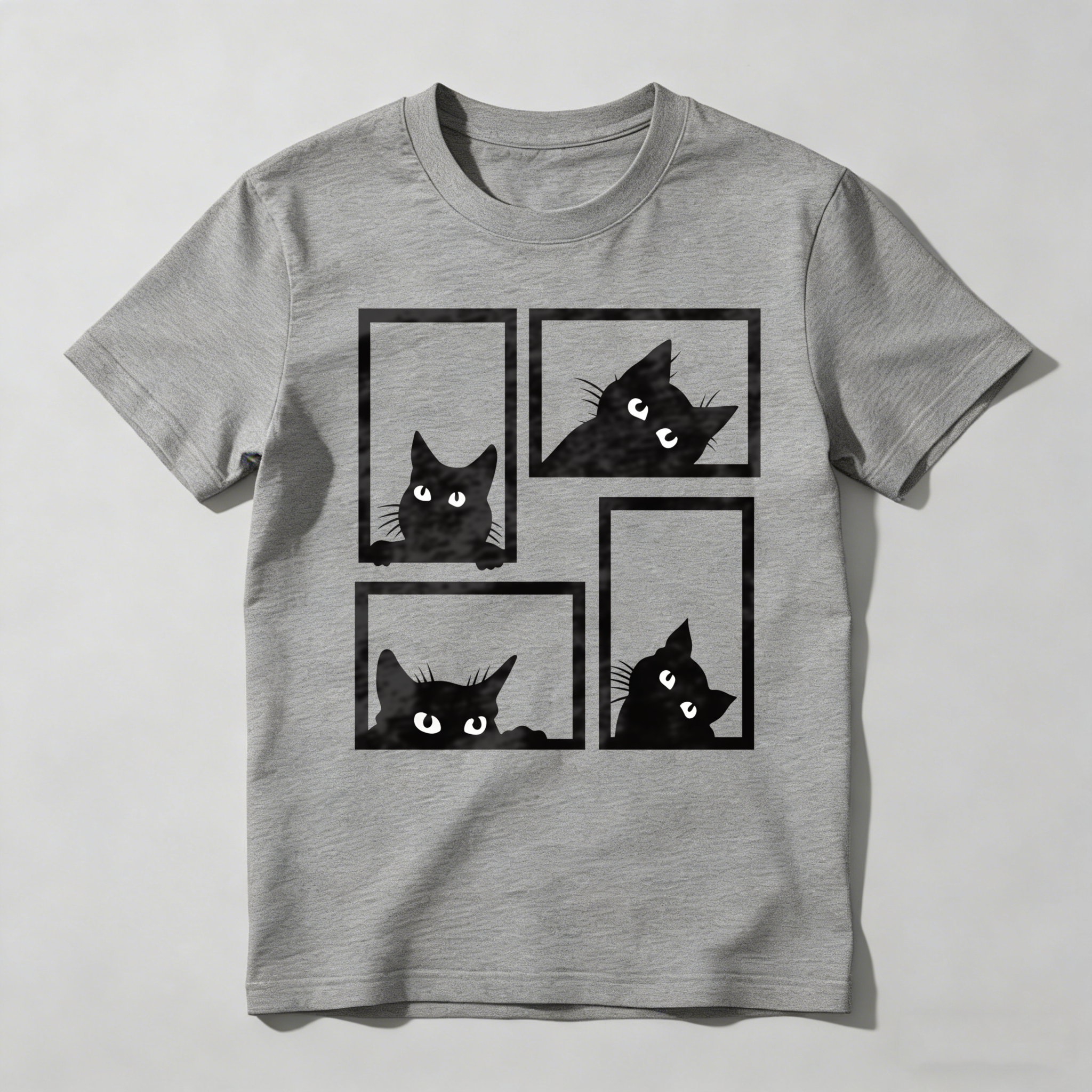 Four White Cats In Frames tshirt 100% cotton