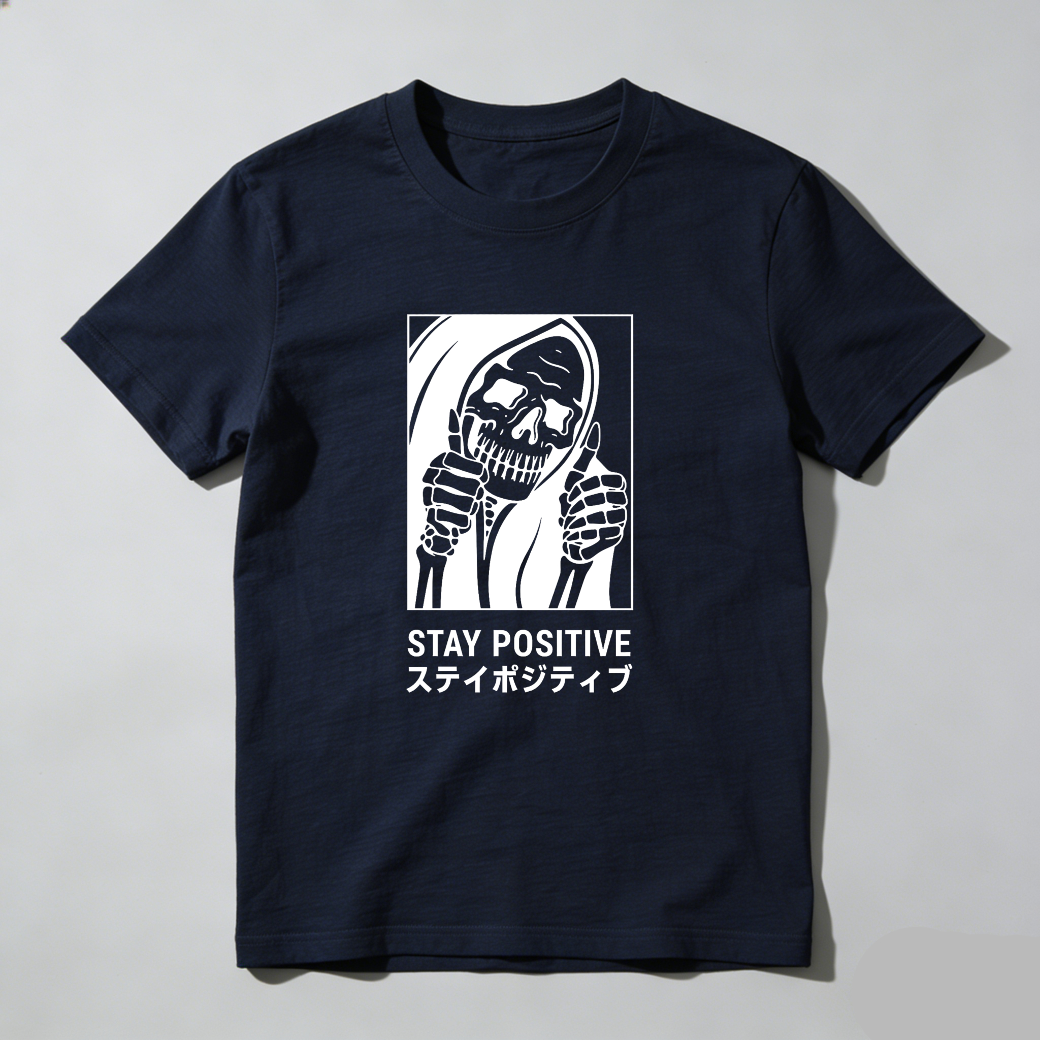 Grim Reaper Giving Thumbs Up With Smile tshirt 100% cotton