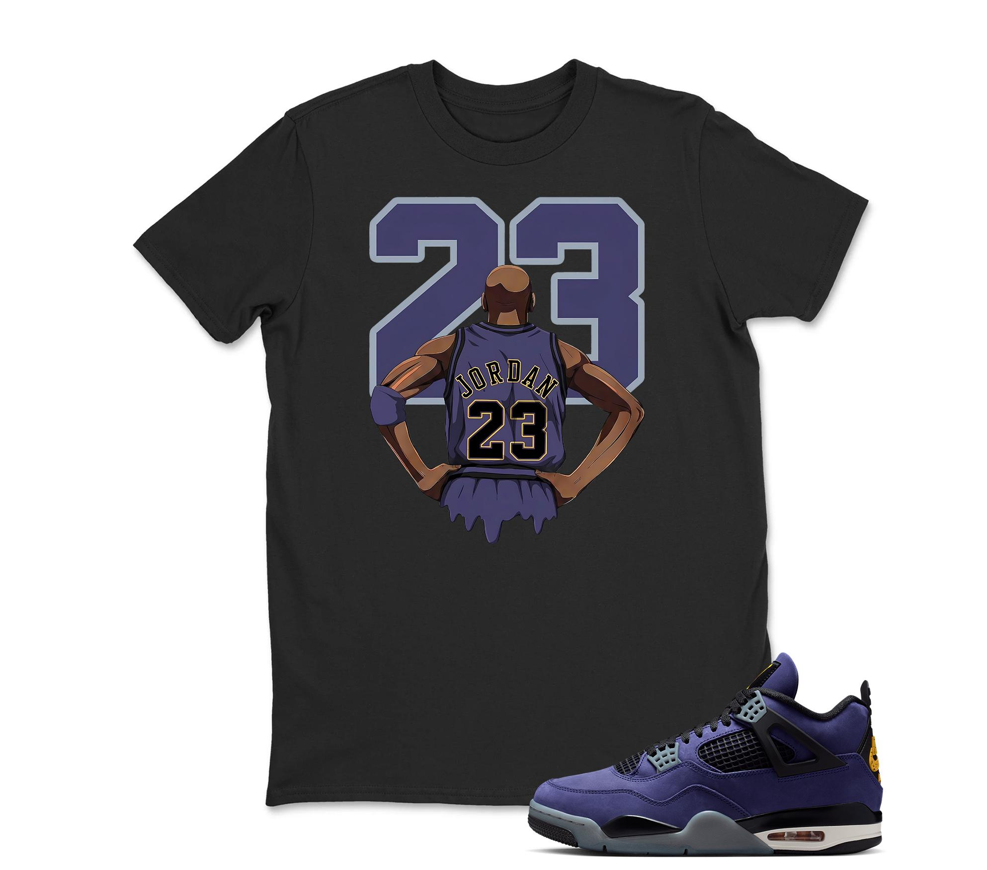 MJ 23 Sneaker Shirt Black to Match Jordan 4 Imperial Purple
