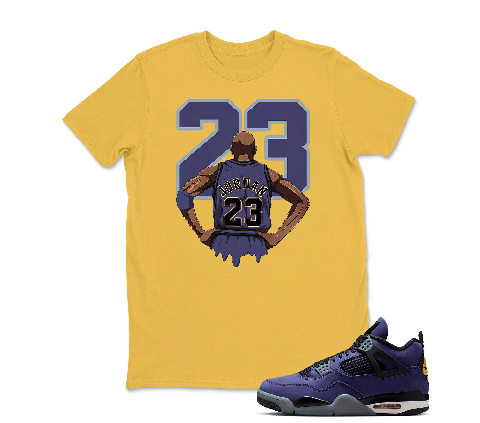 MJ 23 Sneaker Shirt Black to Match Jordan 4 Imperial Purple