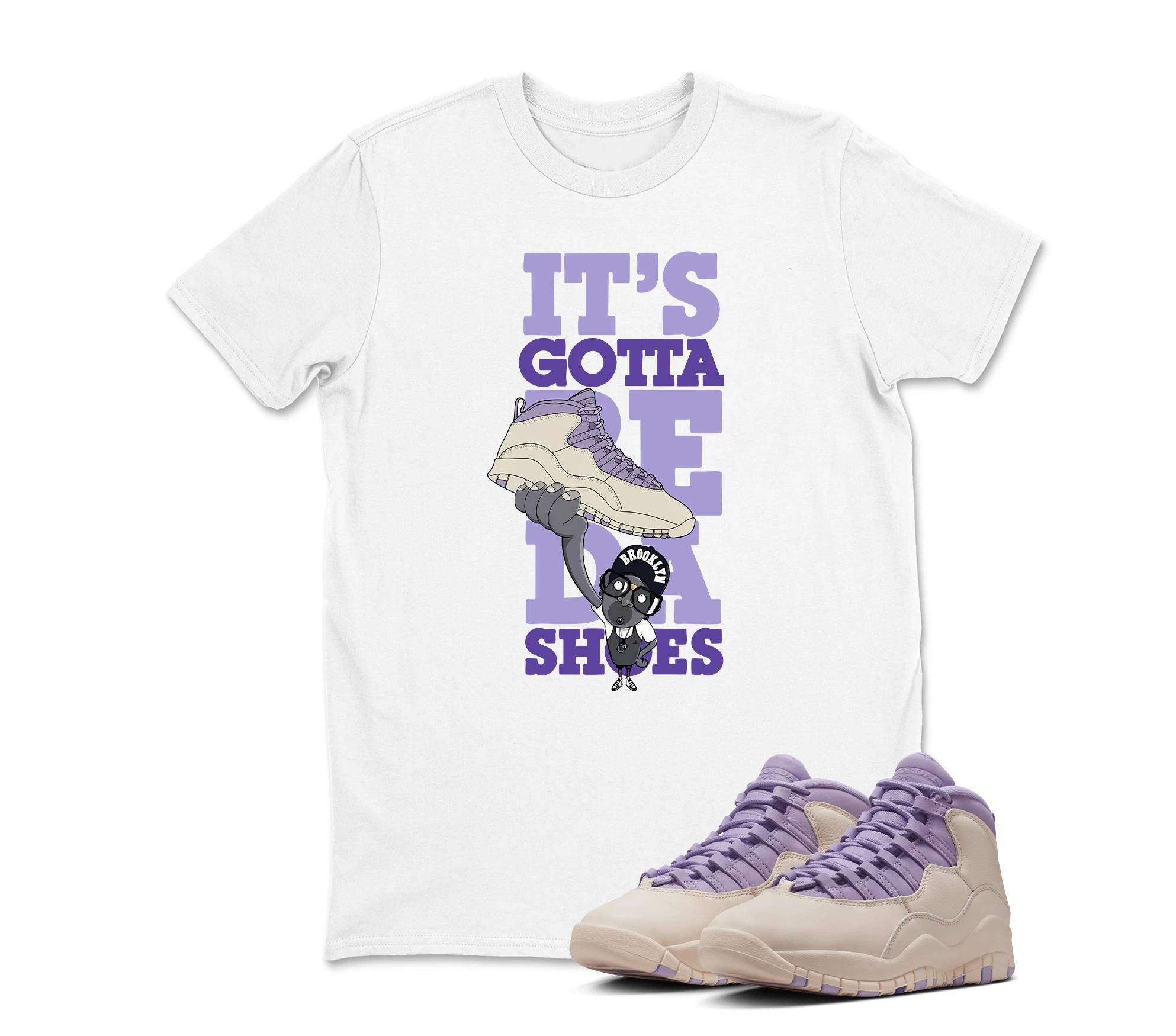 IT'S GOTTA SHOES Sneaker T Shirt Matching Air Jordan 10 Retro "Hydrangeas"