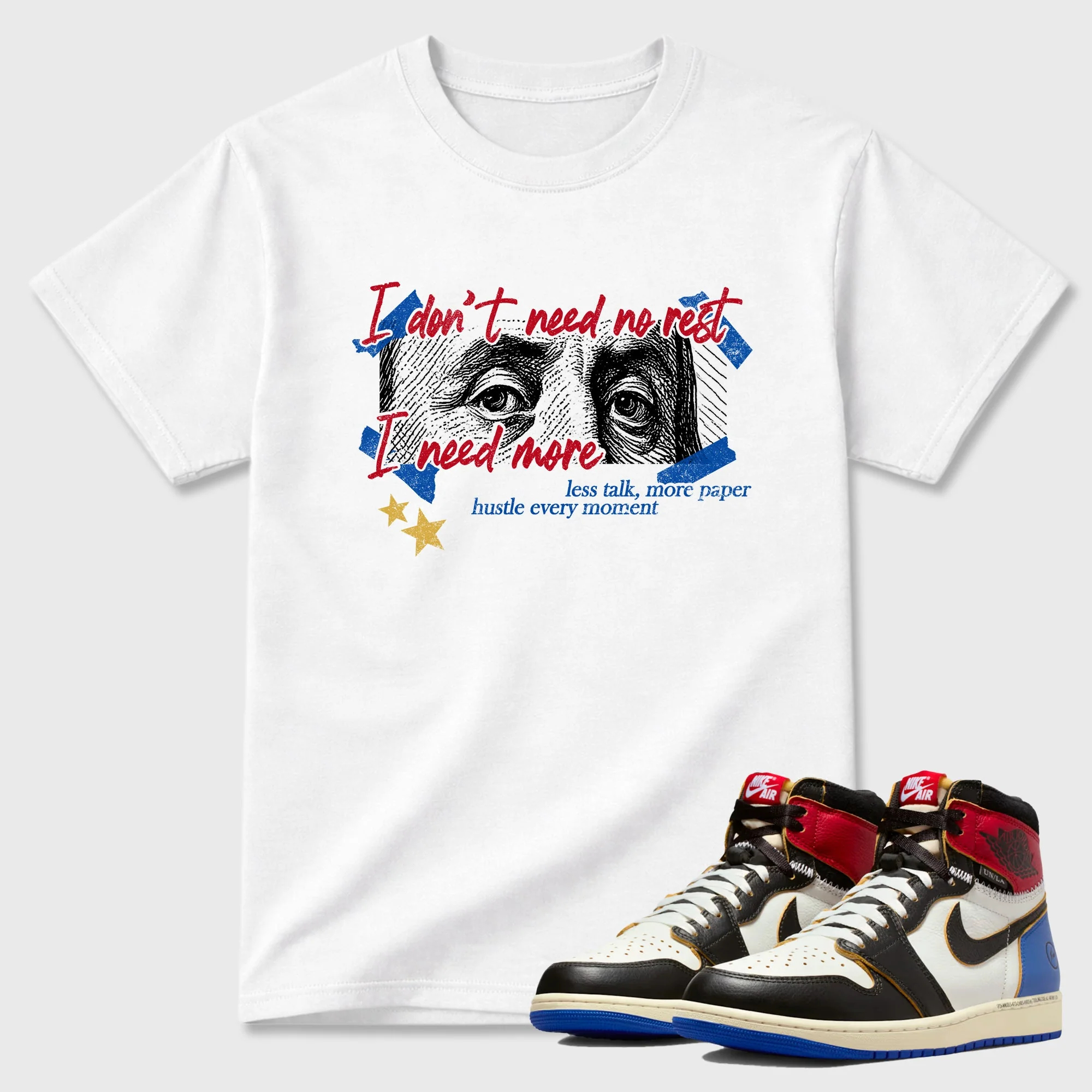 I Need More Sneaker Tees - Air Jordan 1 Union x Fragment