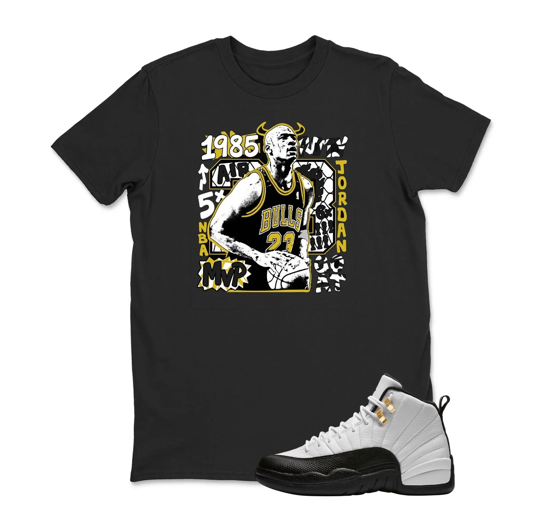 MJ Bulls Tee to Match the Jordan 12 Retro Taxi