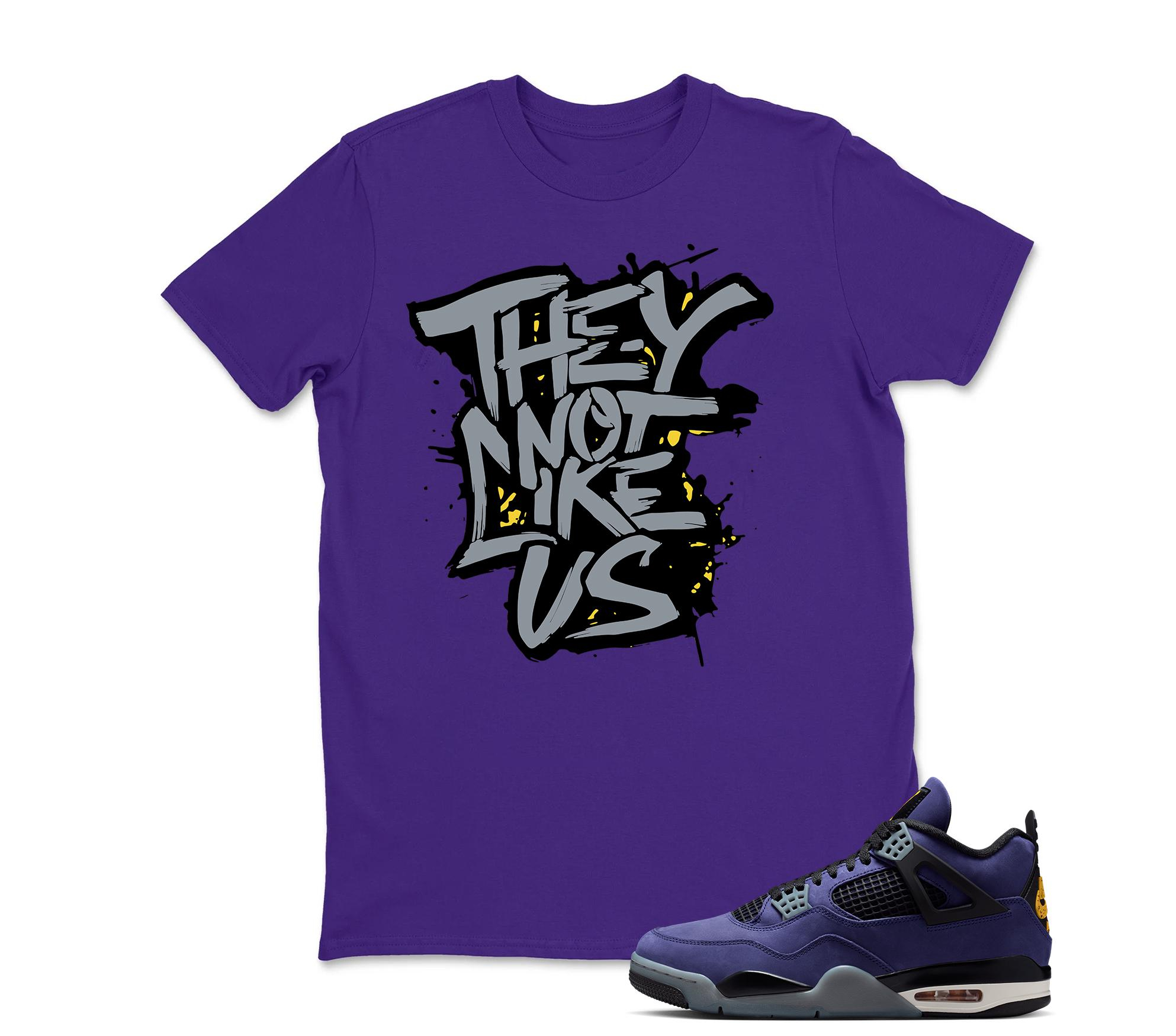 They Not Like US Sneaker Shirt Black to Match Jordan 4 Imperial Purple