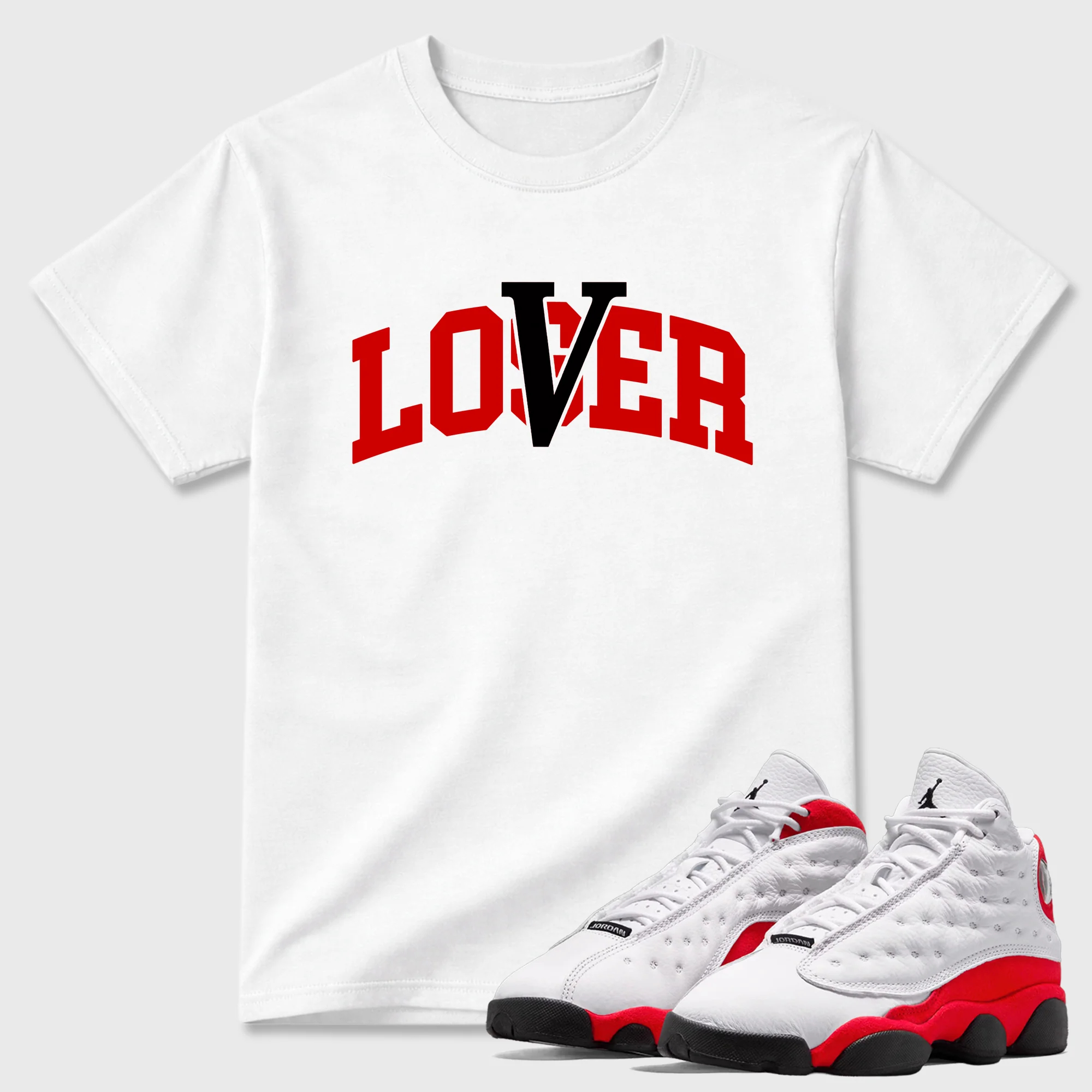 Loser Lover Varsity Sneaker Tees - Air Jordan 13 University Red