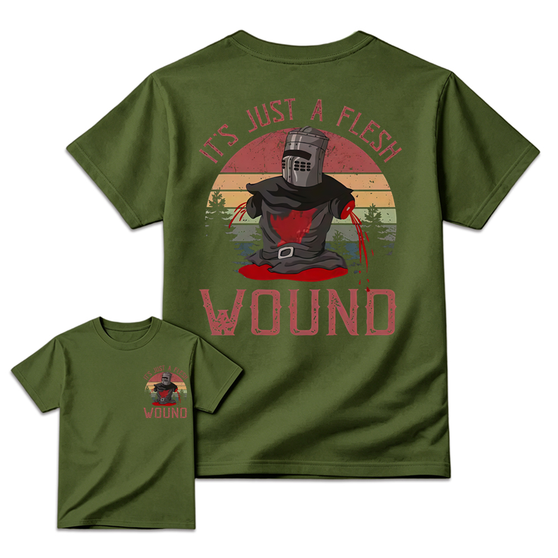 It's just a flesh wound Graphic Movie Shirt, Black Knight Quote Tee