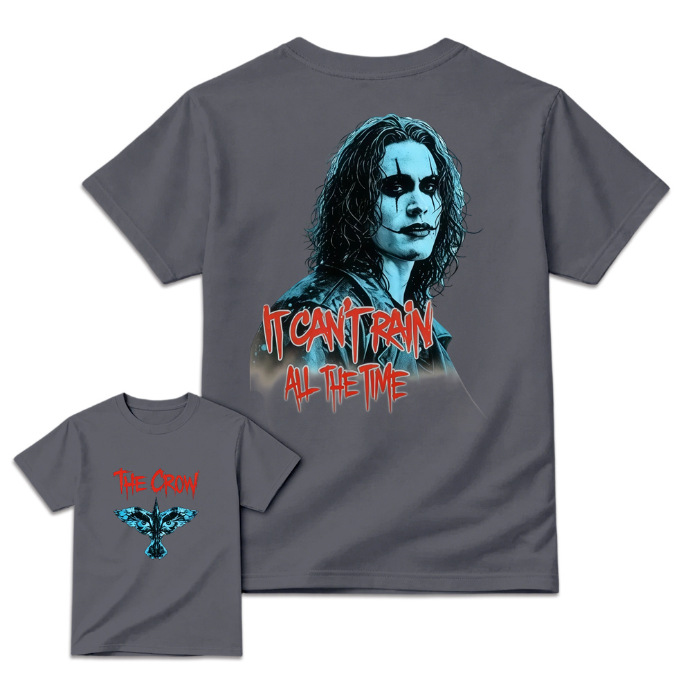 The Crow "It Can't Rain All The Time" Aesthetic Gothic Graphic T-Shirt